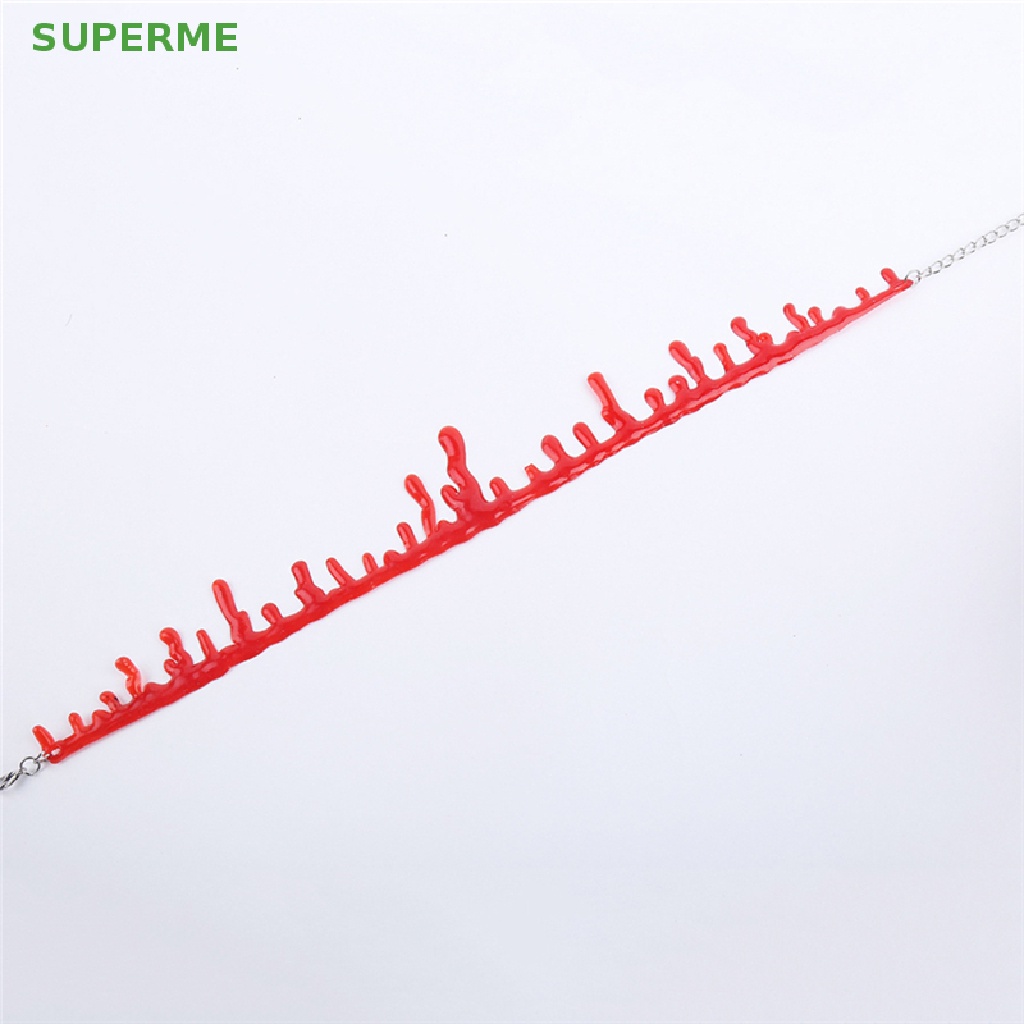 superme-สร้อยคอโชคเกอร์-สีแดงเลือด-สไตล์พังก์ร็อค-สําหรับปาร์ตี้ฮาโลวีน-ขายดี