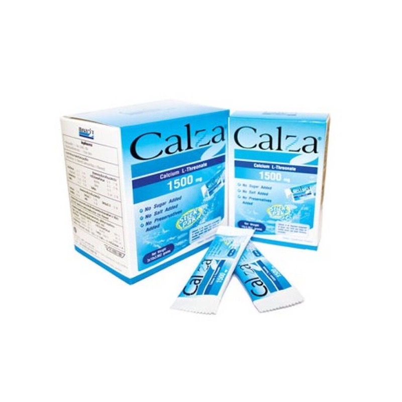 Calza-1500 (Calcium L-Threonate) บำรุงกระดูกดูดซึมเร็ว 30 ซอง (1 กล่อง ...