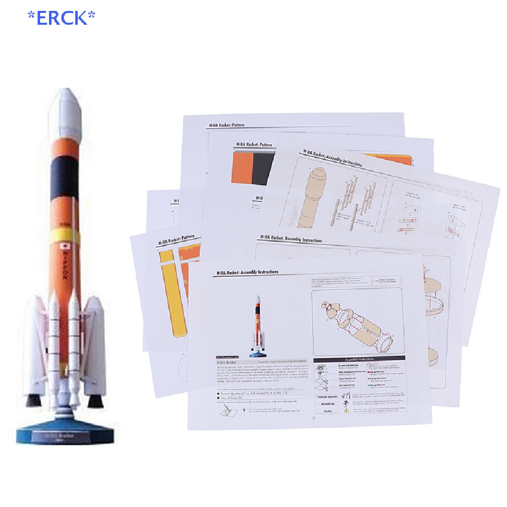 erck-gt-โมเดลกระดาษจรวด-3d-h-2-ขนาด-40-ซม-diy-ของเล่นสําหรับเด็ก