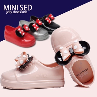 Mini Sed New Childrens Jelly Shoes Minnie Mouse Cartoon Shoes Show Baby Bow Sandals Girls Single Shoes