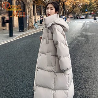 เสื้อแจ็กเก็ต ความยาวปานกลาง แบบหนา แฟชั่นฤดูหนาว สไตล์ใหม่ สําหรับผู้หญิง