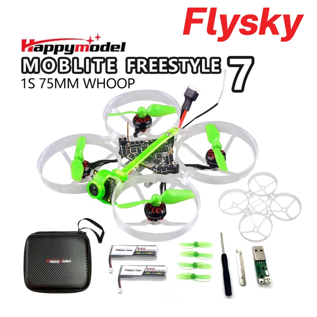 ภาพสินค้าhappymodle Moblite7 Moblite 7 โดรนจิ๋ว fpv racing Drone 75mm frsky flysky RTF จากร้าน fpvonly บน Shopee ภาพที่ 8