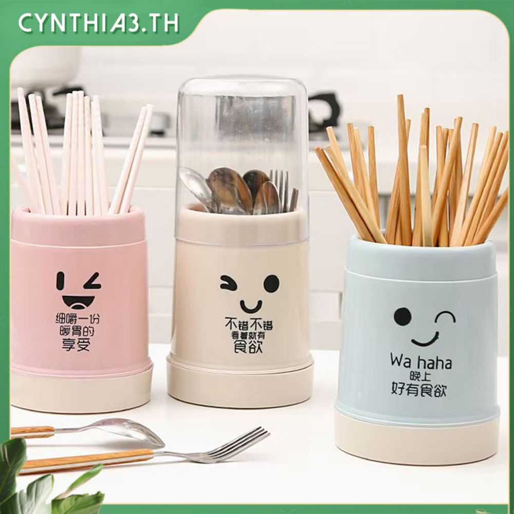 ผู้ถือตะเกียบกันฝุ่นที่ถอดออกได้กรง-flatware-ชั้นวางช้อนส้อมอบแห้งพลาสติกท่อระบายน้ำกล่องเก็บที่มีฝาครอบ-cynthia