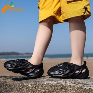 รองเท้าแตะ รองเท้าชายหาด พื้นนุ่ม แต่งรูกลวง แฟชั่นฤดูร้อน สําหรับเด็กผู้หญิง AKKU