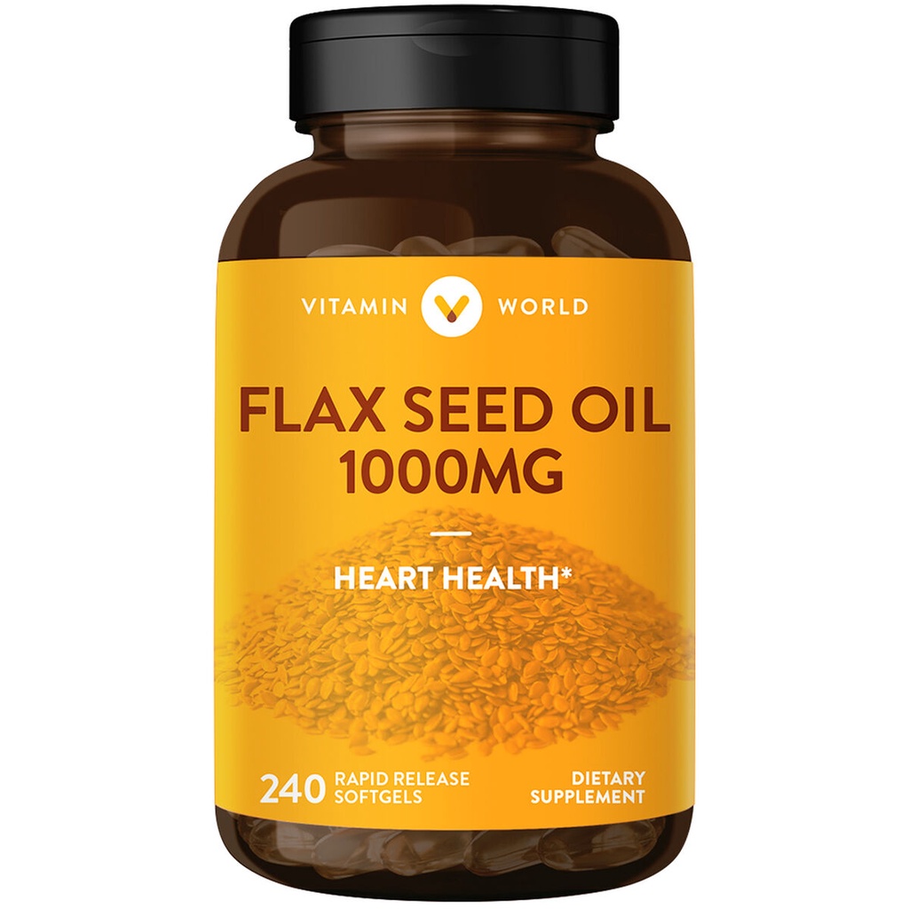 Vitamin world flax seed oil 1000 mg 240 softgels น้ำมันเมล็ดแฟลกซ์ จาก ...
