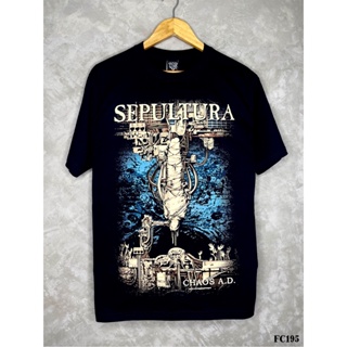 Sepulturaเสื้อยืดสีดำสกรีนลายFC195