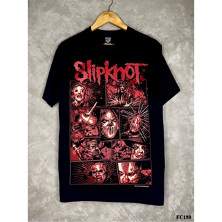 Slipknotเสื้อยืดสีดำสกรีนลายFC190