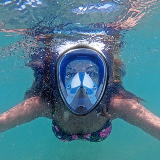 ภาพหน้าปกสินค้าหน้ากากดำน้ำเต็มหน้า หายใจใต้น้ำได้ พร้อมส่งจากไทย
