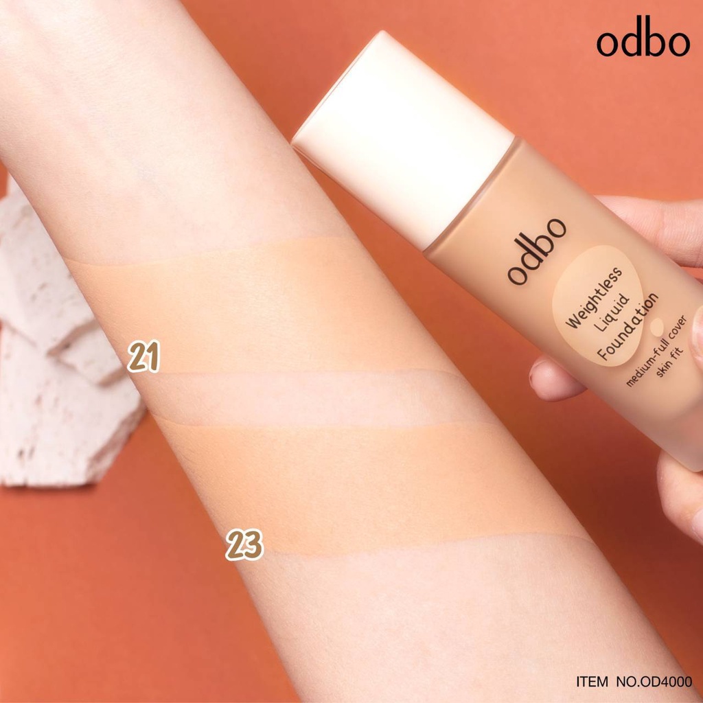 od4000-odbo-weightless-liquid-foundation-โอดีบีโอ-รองพื้นเนื้อลิควิด-มีส่วนผสม-ช่วยบำรุงผิวให้ชุ่มชื่นและฟื้นฟูผิว