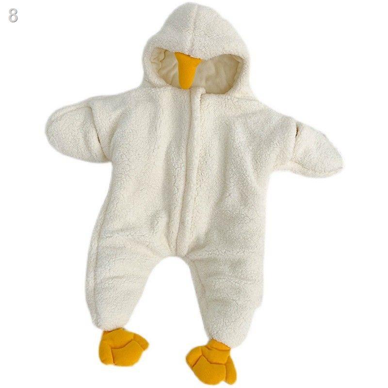 พร้อมส่ง-pai-daxing-white-goose-ถุงนอนเด็กฤดูใบไม้ผลิฤดูใบไม้ร่วงและฤดูหนาวหนาทารกแรกเกิด-jumpsuit-ปลาดาวกอดผ้าห่มเสื้อ