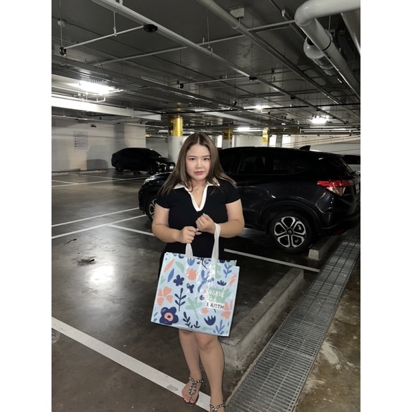 กระเป๋าลายดอกไม้-shopping-bag-ใบใหญ่