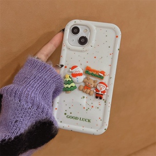 เคส สำหรับ ไอโฟน เคสซิลิโคน สินค้าพร้อมส่งจากไทย สำหรับ Iphone 14 13 12 11 Pro max ตัวนูนคริสต์มาส TPU-S1258