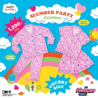 ภาพหน้าปกสินค้า[CHUBBY SIZE] SLUMBER PARTY Pyjamas | เซ็ตชุดนอนพาวเวอร์พัฟเกิร์ลส์สีชมพู ซึ่งคุณอาจชอบสินค้านี้