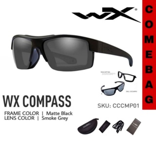 แว่นตา WileyX แท้ รุ่น COMPASS รุ่นที่มีโฟมกันลมที่สามารถถอดได้ สำหรับใช้งานในที่มีฝุ่นละอองสูง