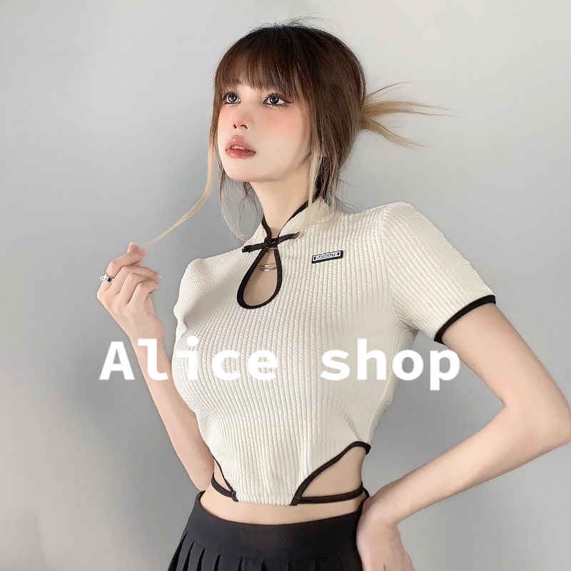 alice-แฟชั่นสไตล์เกาหลี-y2k-เสื้อยืดแขนสั้นสั้นด้านบนผู้หญิง-2022-ล่าสุดสบาย-ๆ-สวย-คุณภาพสูง-สไตล์เกาหลี-high-quality-a29j01n-36z230909