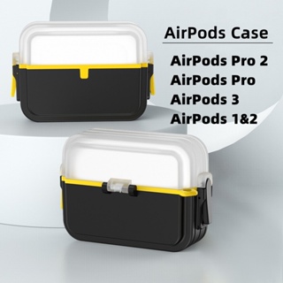 เคสหูฟัง กันกระแทก พร้อมตัวล็อก สําหรับ Airpods Pro 2 3 1 Pro2
