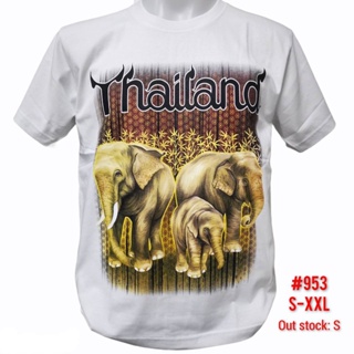 [พร้อมส่ง] เสื้อยืด พิมพ์ลายช้างไทย 953 ขนาดใหญ่ สําหรับเดินทาง