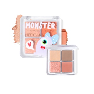 Nee Cara Monster 4 Color Eye Shadow #N1965 : neecara นีคาร่า มอนสเตอร์ อายแชโดว์ x 1 ชิ้น alyst