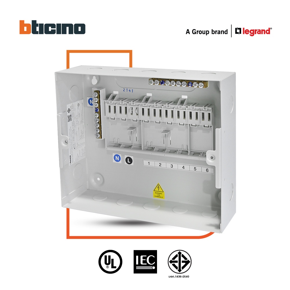 bticino-ตู้คอนซูเมอร์-ยูนิต-ปลั๊ก-อิน-6ช่อง-consumer-unit-plug-in-btplug-รุ่น-btcn6-สั่งซื้อได้ที่ร้าน-btismart