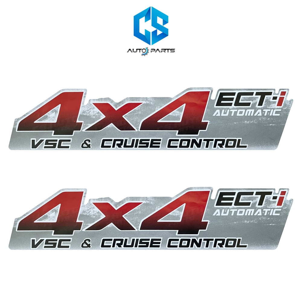 สติ๊กเกอร์-4x4-ect-i-toyota-vigo-รุ่น2-เกียร์ออโต้-ติดข้างท้ายกระบะ