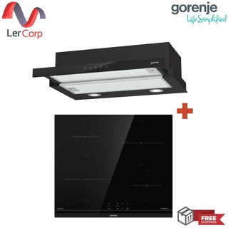 [0% 10 เดือน] (Gorenje) เครื่องดูดควันแบบฝัง TH64E4BG + เตาอินดักชั่น IT640BCSC