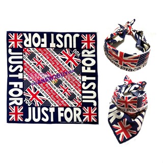 ภาพหน้าปกสินค้าผ้าพันคอ ผ้าโพกหัว ลายธงอังกฤษ JUST FOR (Bandana UK Flag Scarf UK Badge) ที่เกี่ยวข้อง