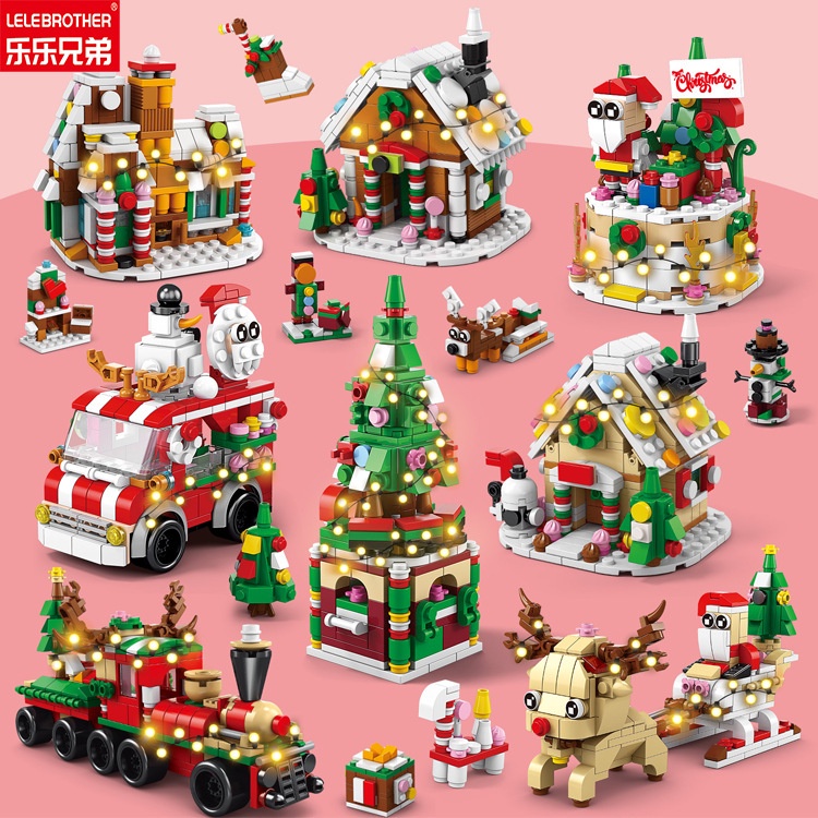 กล่องดนตรีต้นคริสต์มาส-บล็อกตัวต่อเลโก้-ขนาดเล็ก-ของเล่นสําหรับเด็ก-ขายส่ง