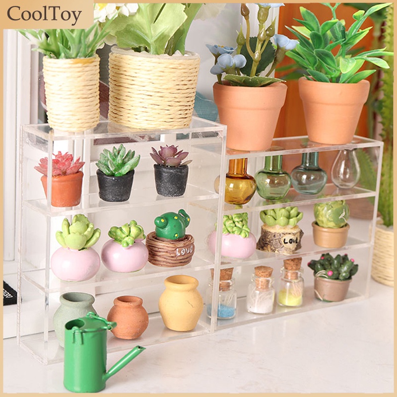 cooltoy-ชั้นวางของเล่น-ตู้โชว์-เฟอร์นิเจอร์-ตู้กับข้าว-ตู้-ตู้โชว์-ขนาดเล็ก-หลายชั้น-สําหรับตกแต่งบ้านตุ๊กตา-1-12-1-ชิ้น