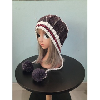 ภาพขนาดย่อของภาพหน้าปกสินค้าหมวกไหมพรม หมวกบินนี่ หมวกกันหนาว winter hat จากร้าน maladee_shop บน Shopee