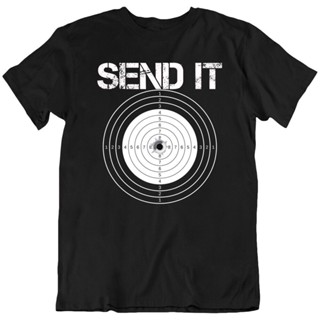 Send It Shooting Sports Gun Bullet Holes Army Short Sleeve TShirt Tee Gift