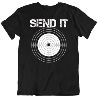 Send It Shooting Sports Gun Bullet Holes Army Short Sleeve TShirt Tee Gift