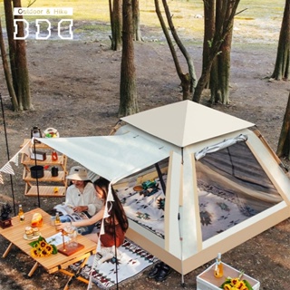 BBD Camping Tent เต็นท์ เต็นท์นอนสนามสำหรับ 3-4 คน  สามารถกางอัตโนมัติแบบไฮดรอลิก มีขนาดใหญ่ ระบายอากาศดี
