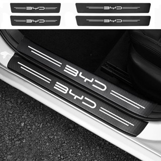 BYD Atto 3 Dolphin Seal สติกเกอร์คาร์บอนไฟเบอร์ ป้องกันรอยขีดข่วน สำหรับติดประตูรถยนต์ Threshold stickers BYD Atto3 Seal