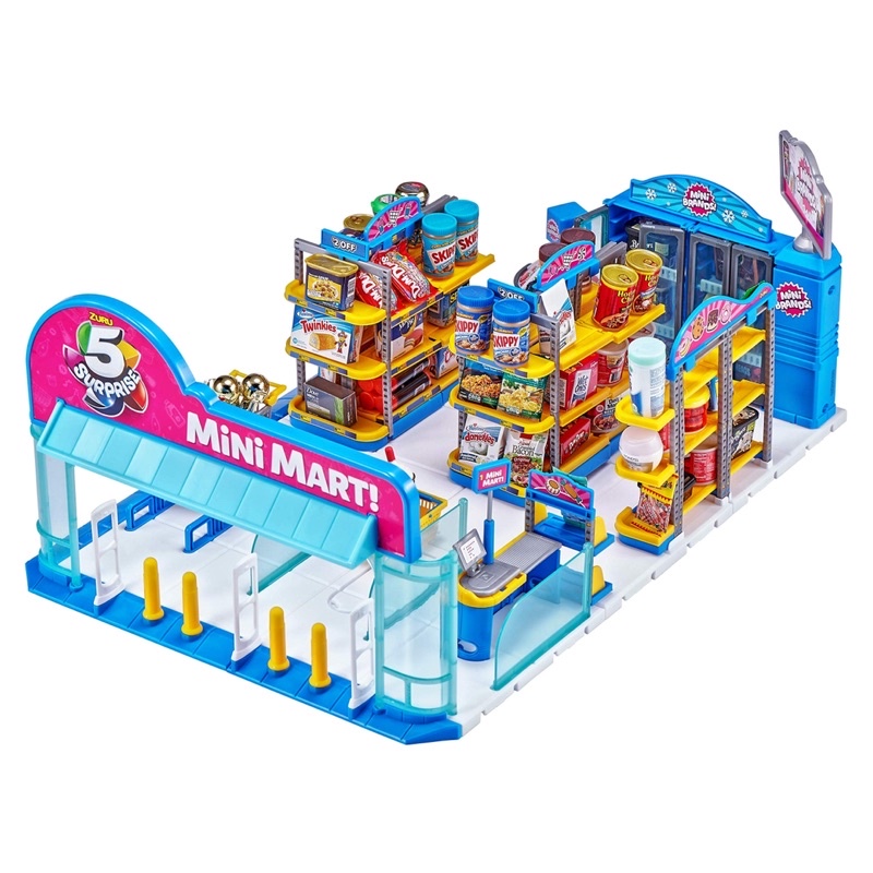 5-surprise-mini-brands-electronic-mini-mart-with-4-mystery-mini-brands-playset-by-zuru