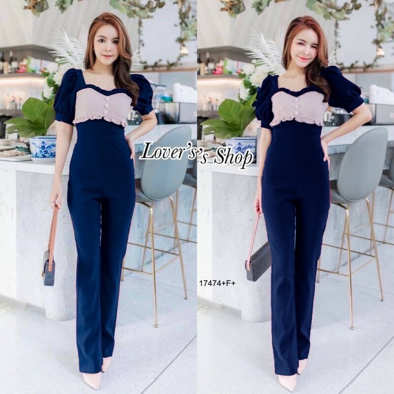 ak-17474-jumpsuit-จั้มสูท-ขายาว-ทรงแขนพอง