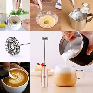 Eggbeater Set Stainless Steel Electric Milk Agitator Mini Coffee Self Stirring Shaker Bottle Small Whisker Hand Mixer 5