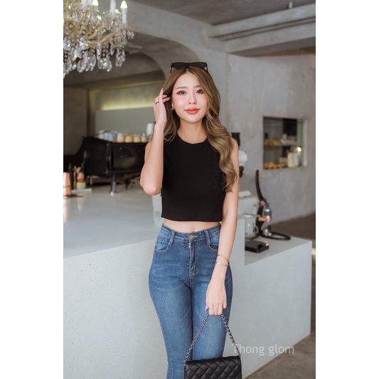 เสื้อกล้ามผ้าร่องเล็กเนื้อดี-อยู่ทรงใส่สวย