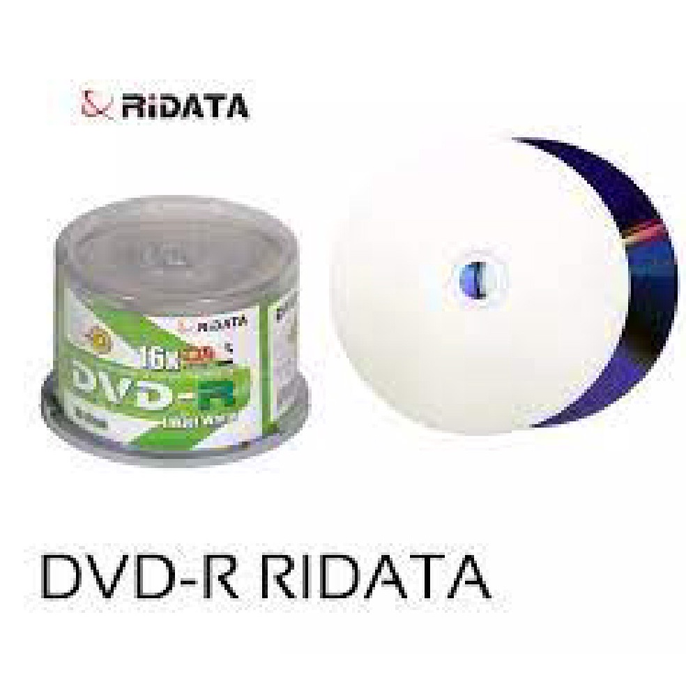 แผ่นดีวีดี-ไรดาต้า-dvd-printable-ridata-ryo-printable-แผ่นดีวีดีสกรีนได้-ยกลัง-lt-12-แพ็ค-gt