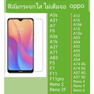 ฟิล์มกระจกใส (ไม่เต็มจอ) รุ่น oppo