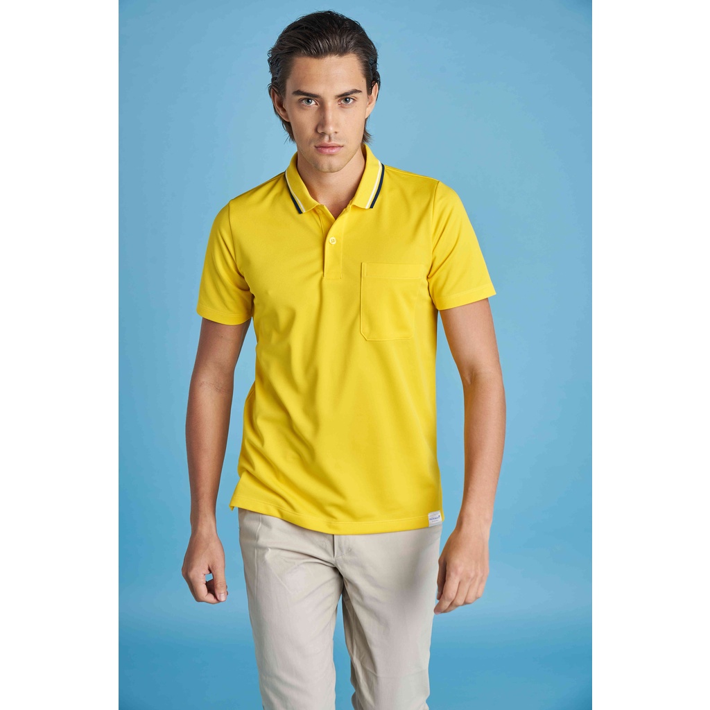 ego-sport-eg6187-เสื้อโปโล-เสื้อโปโลผู้ชาย-สีเหลืองจัน-แห้งง่าย-ระบายอากาศได้ดี-anti-bacterial