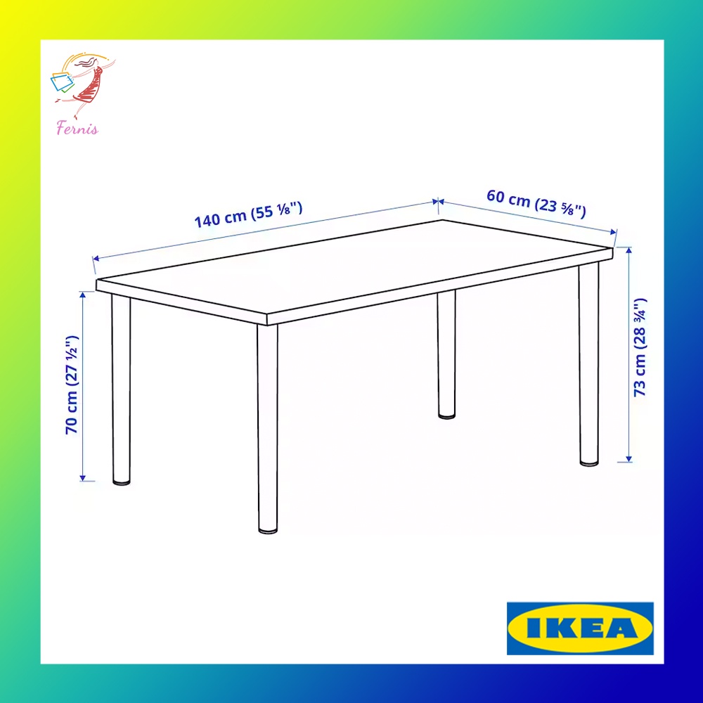 โต๊ะทำงาน-ลาคแคปเทียน-อดิลส์-อิเกีย-table-lagkapten-adils-ikea-140x60cm