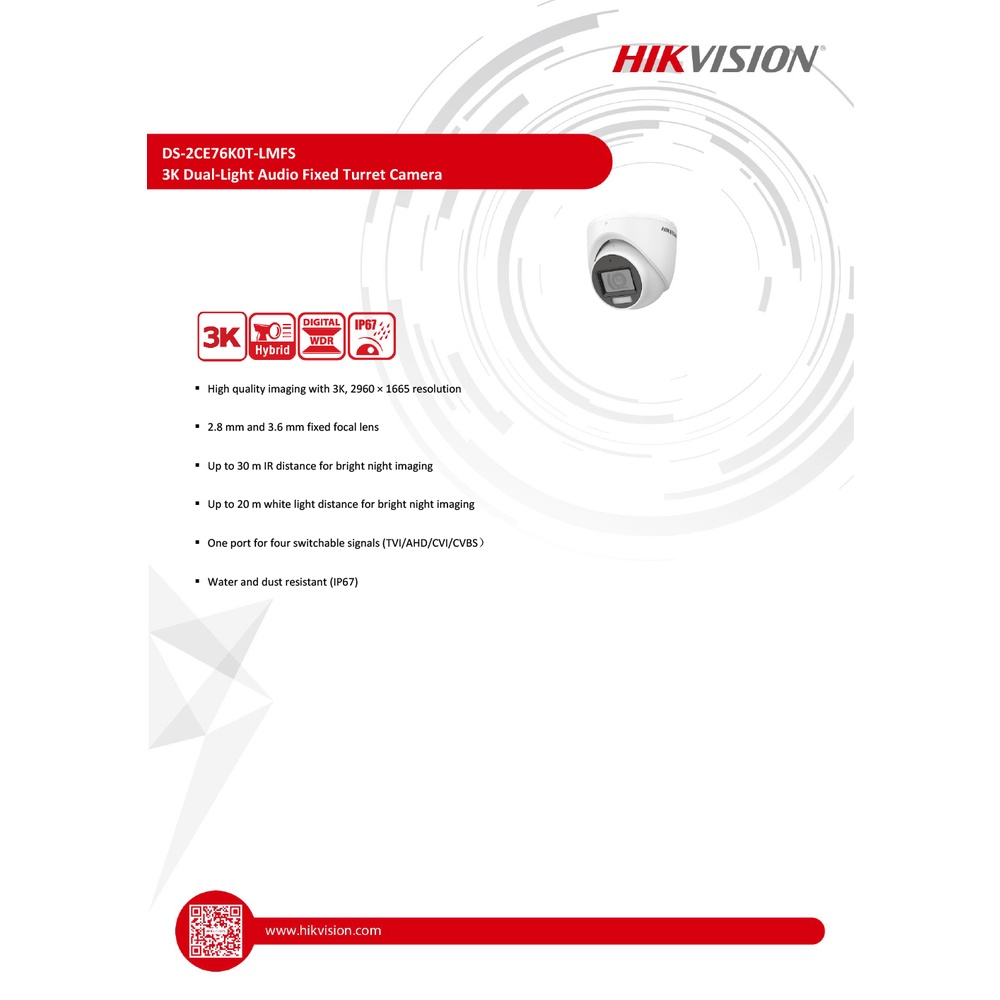 hikvision-กล้องวงจรปิด-5-ล้านพิกเซล-รุ่น-ds-2ce76k0t-lmfs-2-8-mm