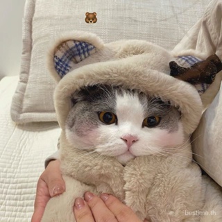 [Pet Autumn Winter Warm Sleeping Pad] ชุดนอน ผ้าห่ม ผ้ากํามะหยี่ขนนิ่ม ลายหมีน่ารัก สําหรับสัตว์เลี้ยง สุนัข แมว