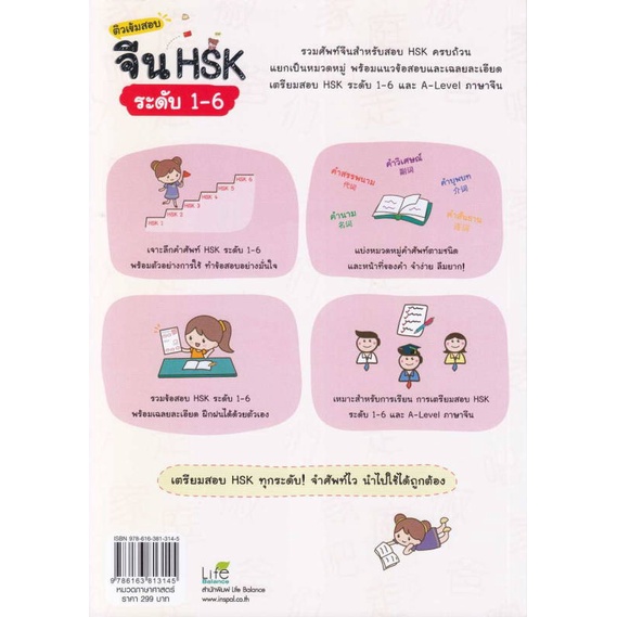 หนังสือติวเข้มสอบจีน-hsk-ระดับ-1-6-cafebooksshop