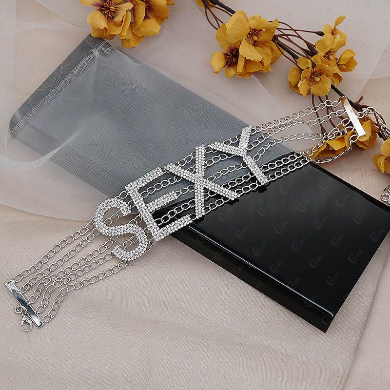 สร้อยคอเพชร-sexy-งานโลหะ-พร้อมส่ง-ส่งไวคนไทยขายเอง