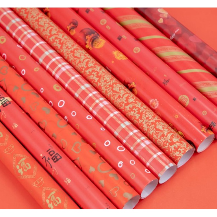 กระดาษห่อของขวัญ-กระดาษห่อของขวัญลายตรุษจีน-ปีใหม่จีน-ห่อของฝาก-ของชำร่วย-ของที่ละลึก-พร้อมส่งราคาถูก