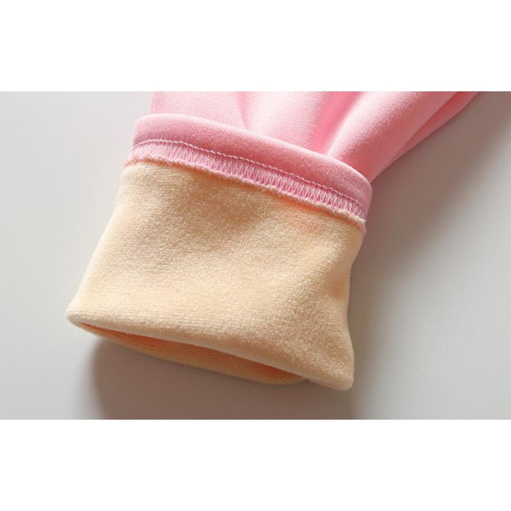 pjk-301-ชุดนอนเด็กผ้าหนา-กันหนาว-สีชมพูลายเด็กหญิง