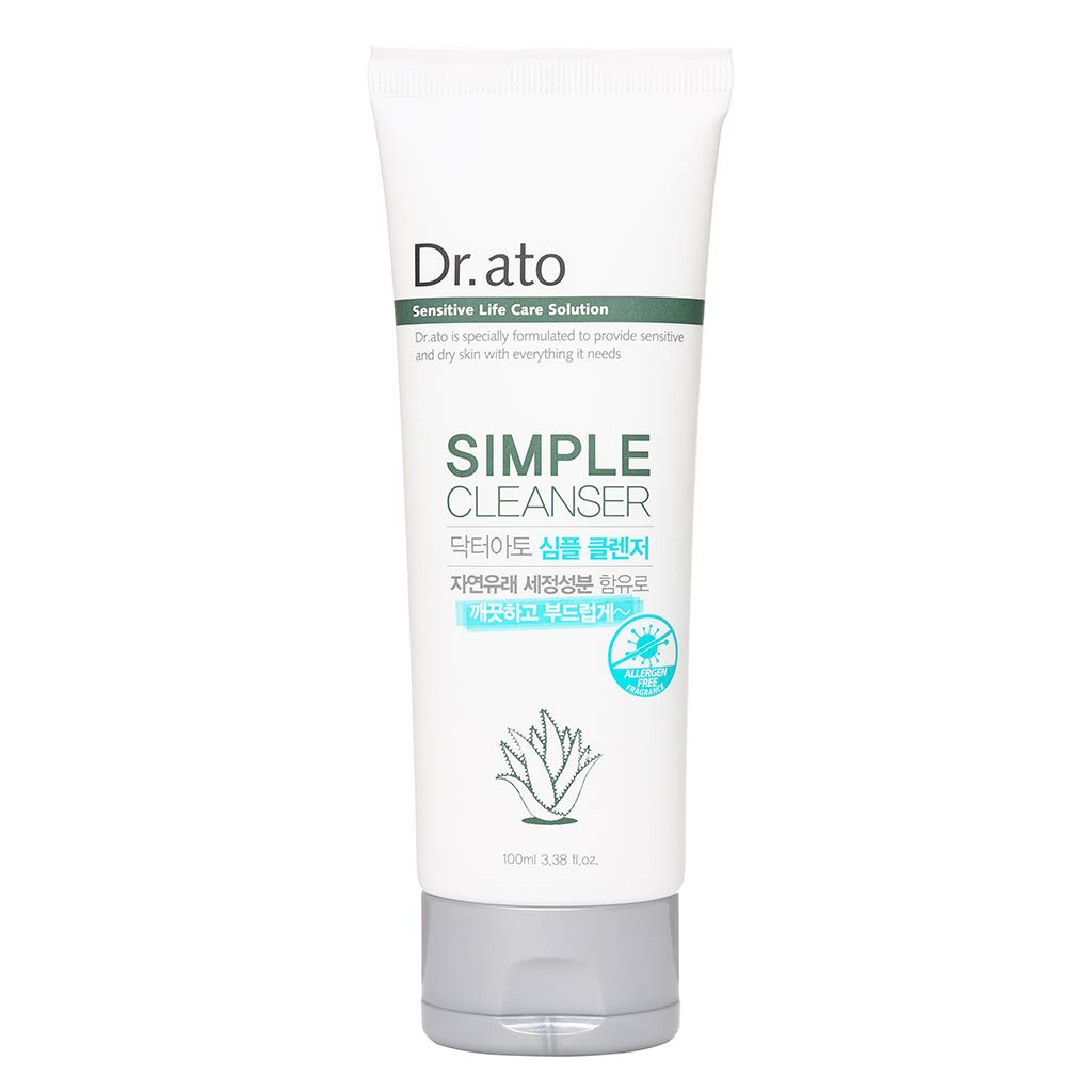 korea-dr-ato-simple-cleanser-100ml-moisturizing-facial-cleansing-foam-with-aloe-vera-and-panthenol