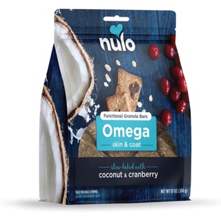 ขนมสุนัข Nulo Functional Granola Bars สูตร Omega Skin &amp; Coat Coconut &amp; Cranberry ขนาด 284 g