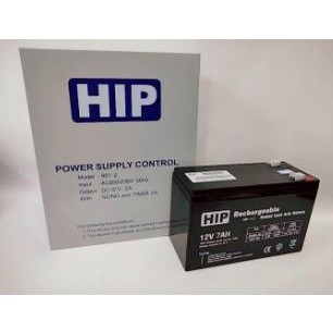 HIP ตู้ Power Supply Controller 12V 2A และ Battery 12V 7AH สำหรับระบบ Access control จ่ายไฟให้ชุดกลอนแม่เหล็กไฟฟ้า